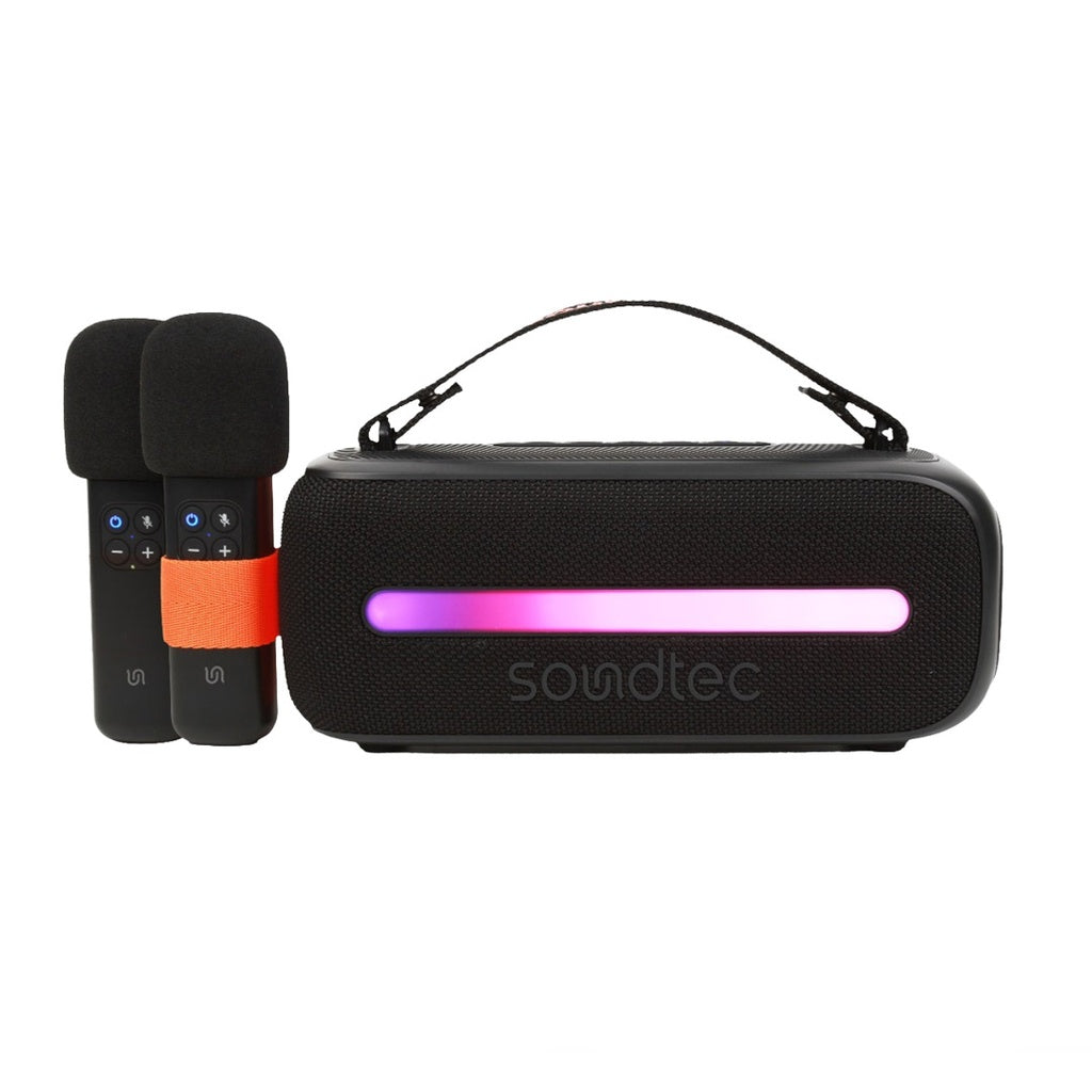 PD-STWLEP029-BK , Porodo Portable Speaker Dual Mic Gala 24W - Black PD-STWLEP029-BK , Porodo Portable Speaker Dual Mic Gala 24W - Black